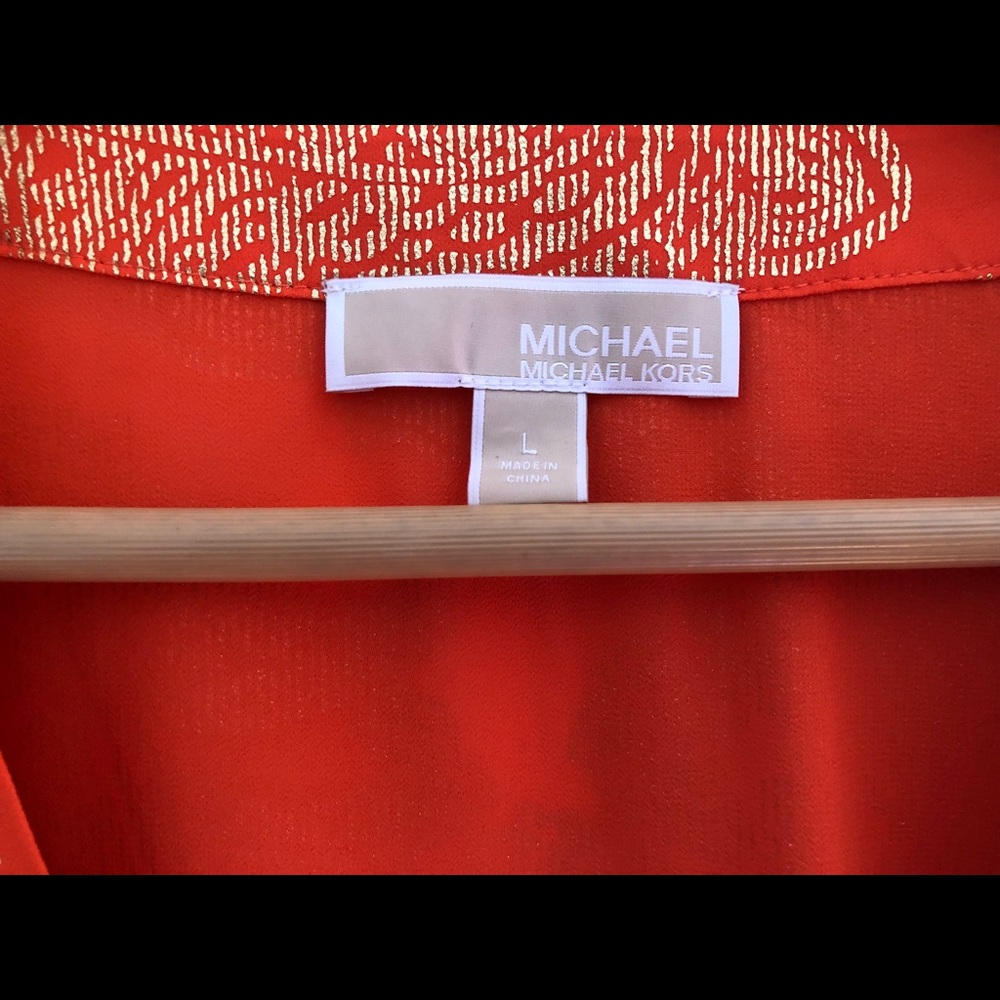 🚨Michael Korrs🚨Orange Bell Sleeves Blouse - Picture 3 of 5